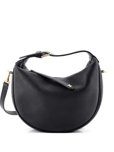 Pre-owned Celine Lulu Bag Leather Teen Hobo Bag In Black