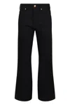 Celine Straight Leg Trousers Belt Loops In Black