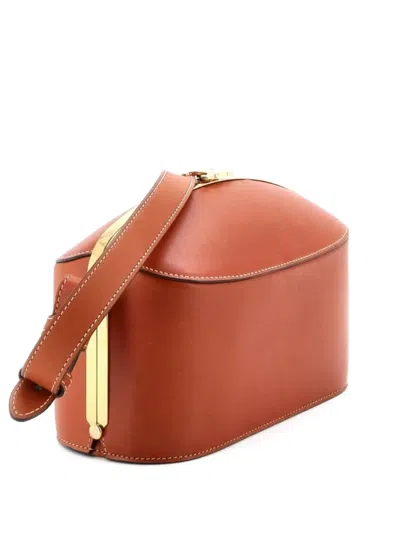 Pre-owned Celine Lunch Box Bag Leather Shoulder Bag In Brown