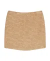 Celine Lurex Nart Fabric Mini Half Skirt In Nude