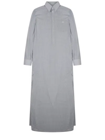Celine Luxe Long Shirt Dress For Women In Grey
