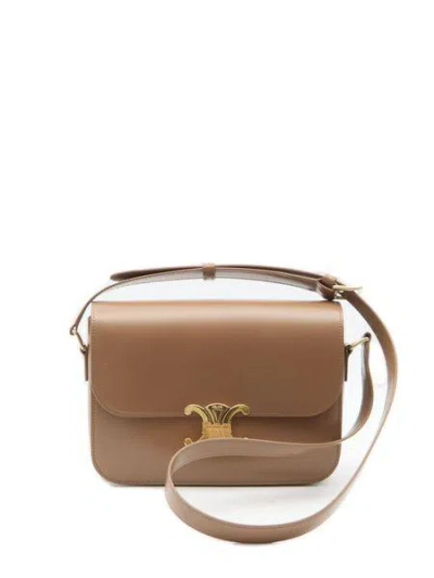 Celine Luxurious Beige Crossbody Bag For Women In Brown