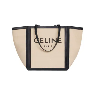 Celine Luxurious Cream Tote For The Modern Woman In Vanil/bl