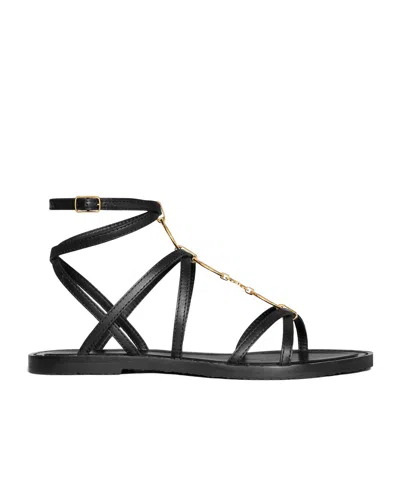 Celine Lympia Strappy Jewel Sandal  In Calfskin