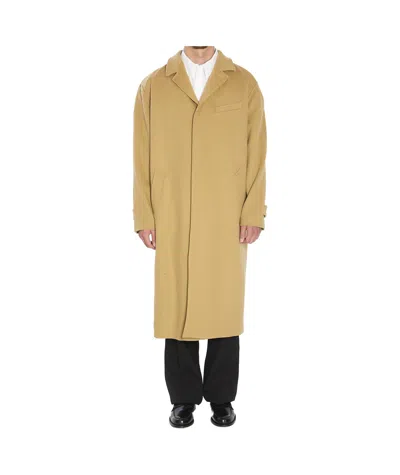 Celine Mac Coat In Wool Cloth In Neutral