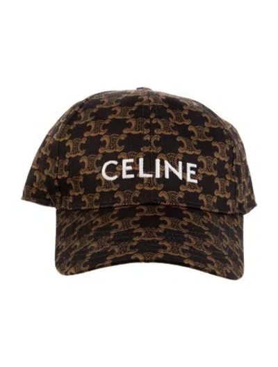 Pre-owned Celine Macadam Baseball Cap In Black