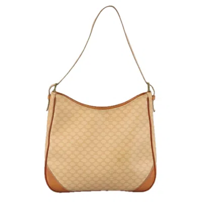 Pre-owned Celine Céline Macadam Beige Canvas Shoulder Bag ()