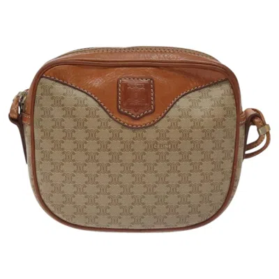 Pre-owned Celine Céline Macadam Beige Canvas Shoulder Bag ()
