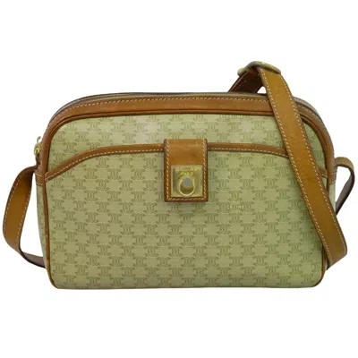 Pre-owned Celine Céline Macadam Beige Canvas Shoulder Bag ()