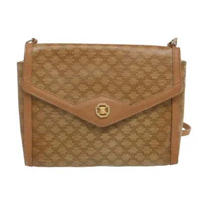 Pre-owned Celine Céline Macadam Beige Canvas Shoulder Bag ()