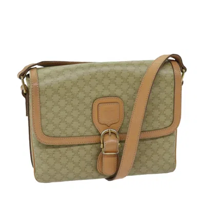 Pre-owned Celine Céline Macadam Beige Canvas Shoulder Bag ()