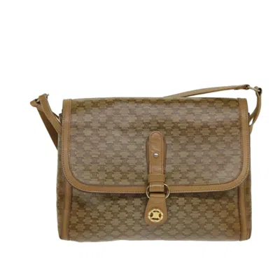 Pre-owned Celine Céline Macadam Beige Canvas Shoulder Bag ()