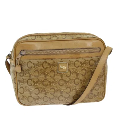 Pre-owned Celine Céline Macadam Beige Canvas Shoulder Bag ()