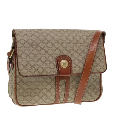 Pre-owned Celine Céline Macadam Beige Canvas Shoulder Bag ()