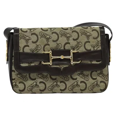 Pre-owned Celine Céline Macadam Beige Canvas Shoulder Bag () In Sand