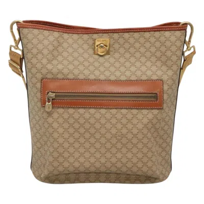 Pre-owned Celine Céline Macadam Beige Canvas Shoulder Bag () In Sand