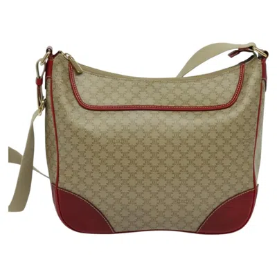 Pre-owned Celine Céline Macadam Beige Canvas Shoulder Bag () In Sand