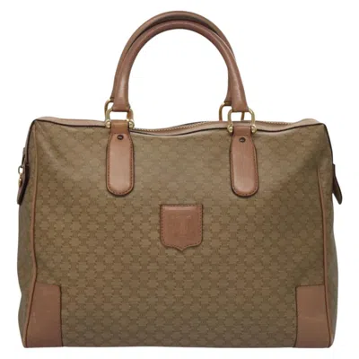 Pre-owned Celine Céline Macadam Beige Canvas Travel Bag () In Sand
