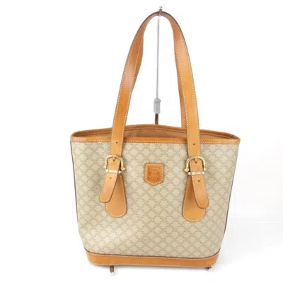 Pre-owned Celine Macadam Beige Pvc Tote Bag ()