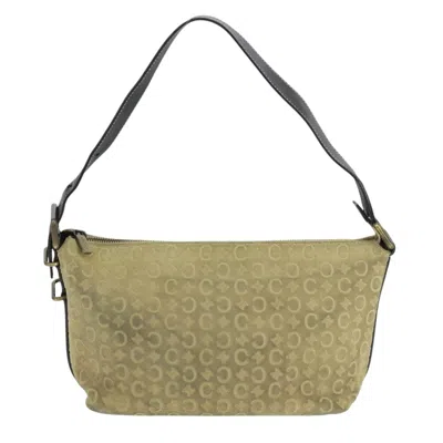 Pre-owned Celine Céline Macadam Beige Suede Shoulder Bag ()