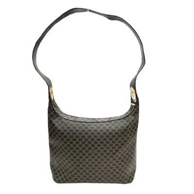 Pre-owned Celine Macadam Black Brown Pvc Shoulder Bag ()
