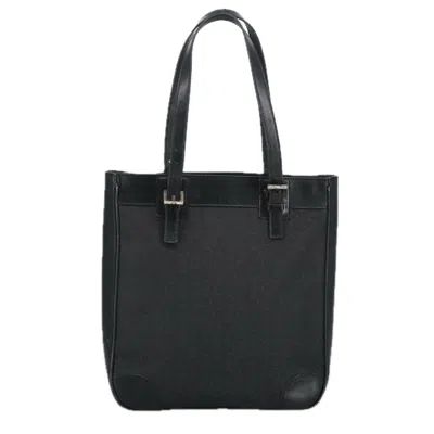 Pre-owned Celine Céline Macadam Black Canvas Shoulder Bag ()