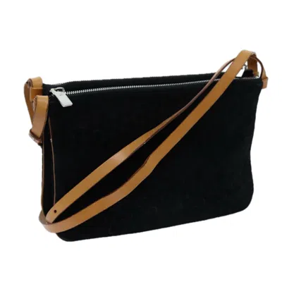 Pre-owned Celine Céline Macadam Black Canvas Shoulder Bag ()