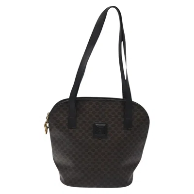 Pre-owned Celine Céline Macadam Black Canvas Shoulder Bag ()