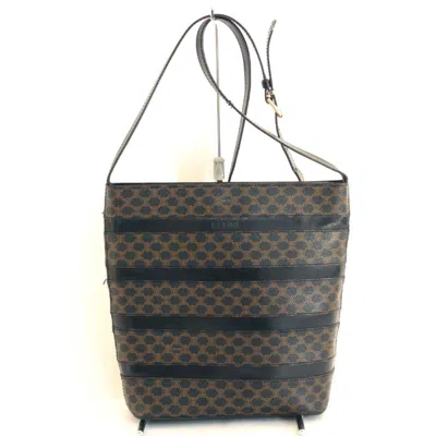 Pre-owned Celine Macadam Black Leather Shoulder Bag ()
