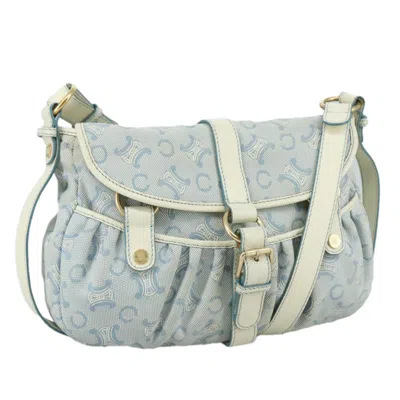 Pre-owned Celine Céline Macadam Blue Canvas Shoulder Bag ()