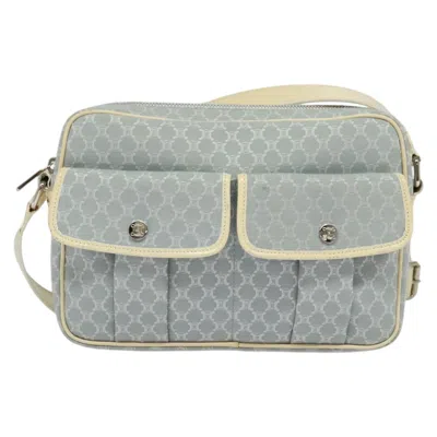 Pre-owned Celine Céline Macadam Blue Canvas Shoulder Bag ()