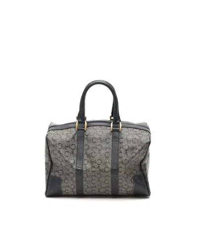 Celine Céline Macadam Boston Bag In Gray