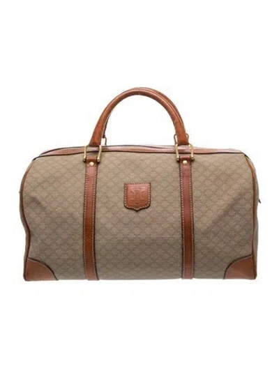 Pre-owned Celine Macadam Boston Vintage In Brown