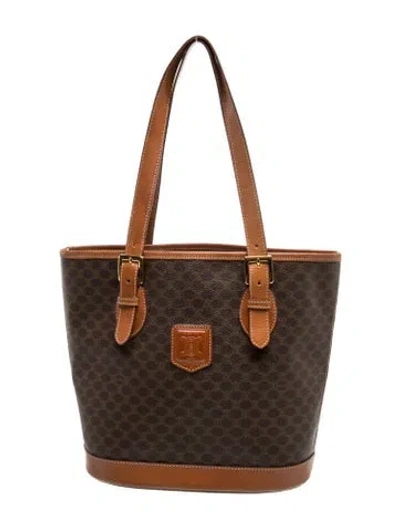Pre-owned Celine Macadam Boston Vintage In Brown