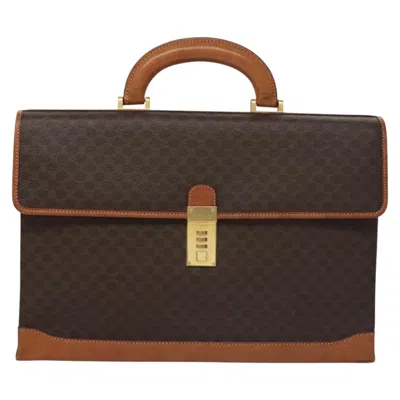 Pre-owned Celine Céline Macadam Brown Canvas Briefcase Bag ()