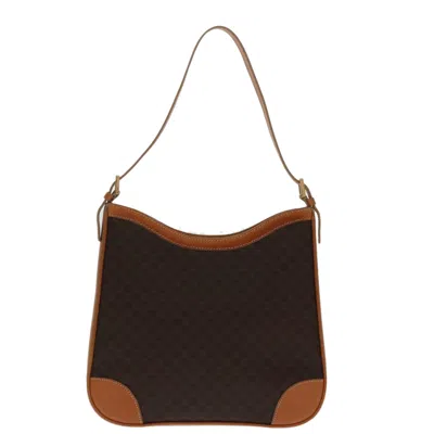 Pre-owned Celine Céline Macadam Brown Canvas Shoulder Bag ()
