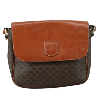 Pre-owned Celine Céline Macadam Brown Canvas Shoulder Bag ()