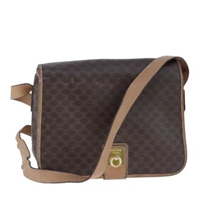 Pre-owned Celine Céline Macadam Brown Canvas Shoulder Bag ()