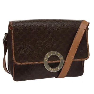 Pre-owned Celine Céline Macadam Brown Canvas Shoulder Bag ()