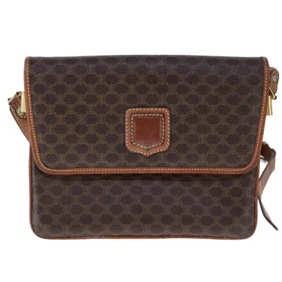Pre-owned Celine Céline Macadam Brown Canvas Shoulder Bag ()