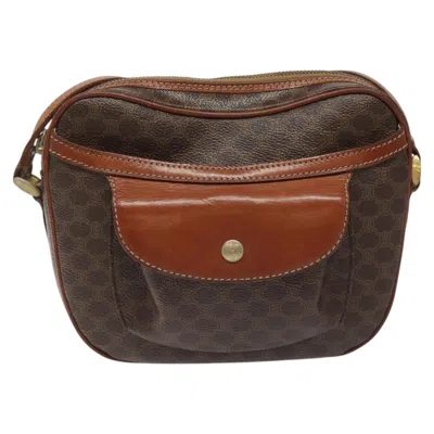 Pre-owned Celine Céline Macadam Brown Canvas Shoulder Bag ()