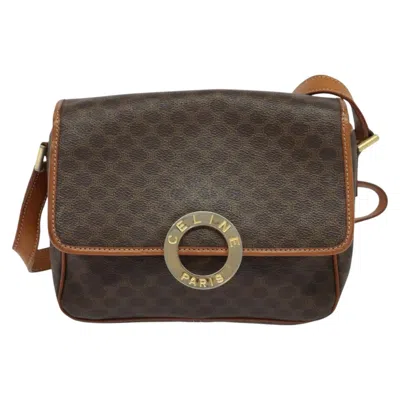Pre-owned Celine Céline Macadam Brown Canvas Shoulder Bag ()