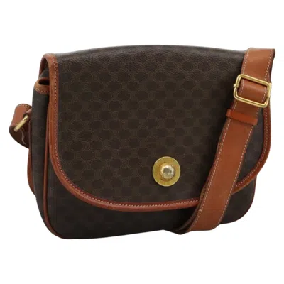 Pre-owned Celine Céline Macadam Brown Canvas Shoulder Bag ()