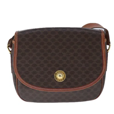 Pre-owned Celine Céline Macadam Brown Canvas Shoulder Bag ()