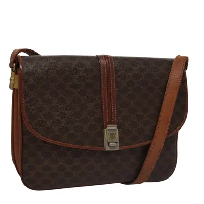 Pre-owned Celine Céline Macadam Brown Canvas Shoulder Bag ()