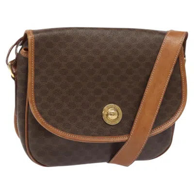 Pre-owned Celine Céline Macadam Brown Canvas Shoulder Bag ()