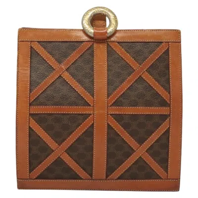 Pre-owned Celine Céline Macadam Brown Canvas Shoulder Bag ()
