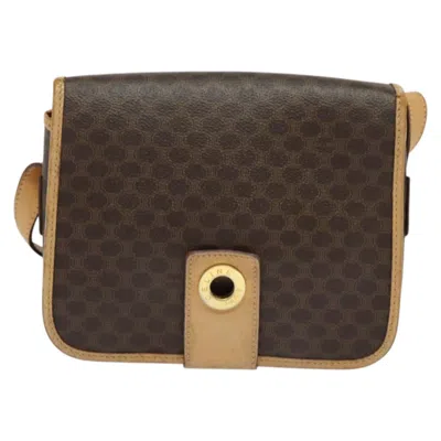Pre-owned Celine Céline Macadam Brown Canvas Shoulder Bag ()
