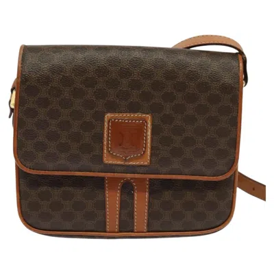 Pre-owned Celine Céline Macadam Brown Canvas Shoulder Bag ()