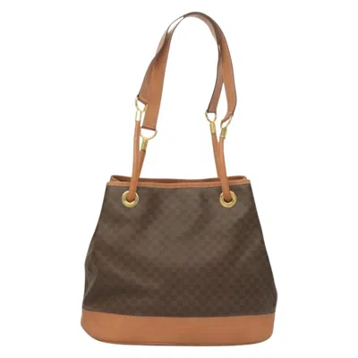 Pre-owned Celine Céline Macadam Brown Canvas Shoulder Bag ()